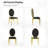 Modern Dining Chair Set, Oval Backrest Faux Leather Upholstery And Polished Stainless Steel Legs-134372791-134372790