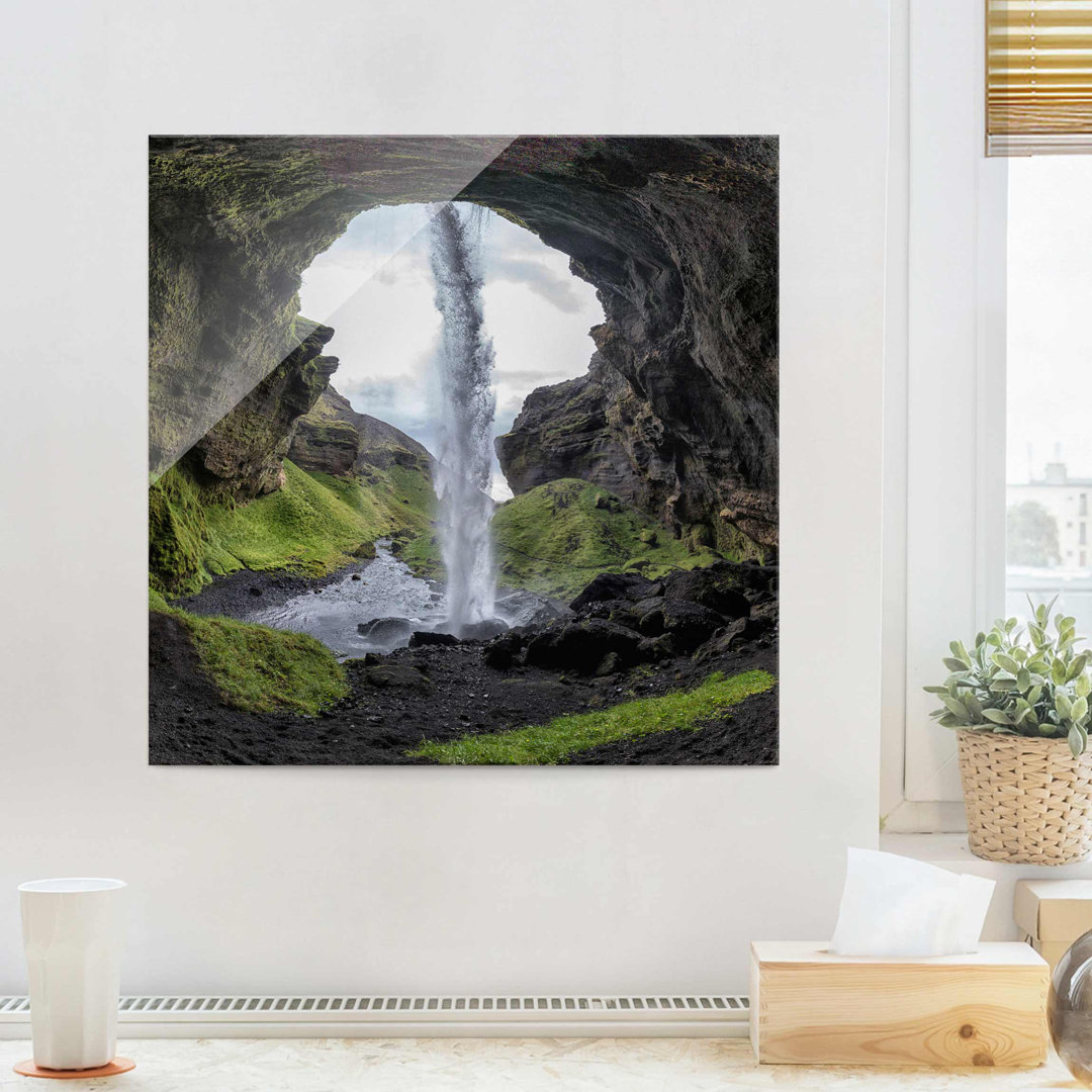 Glasbild Hidden Waterfall