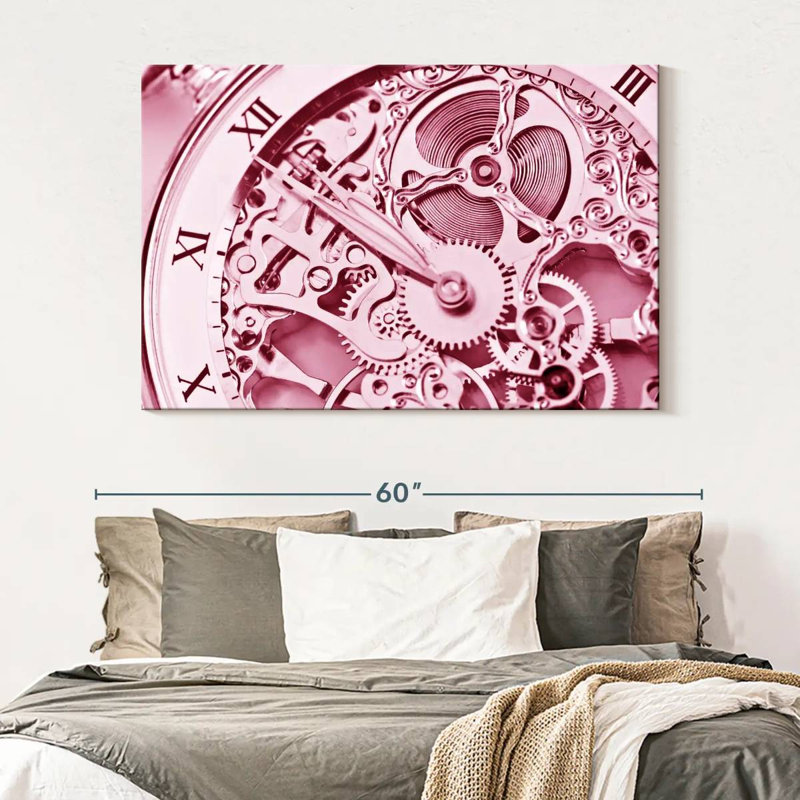 Kerner Pink Watch Mechanism, 34" H x 51" W