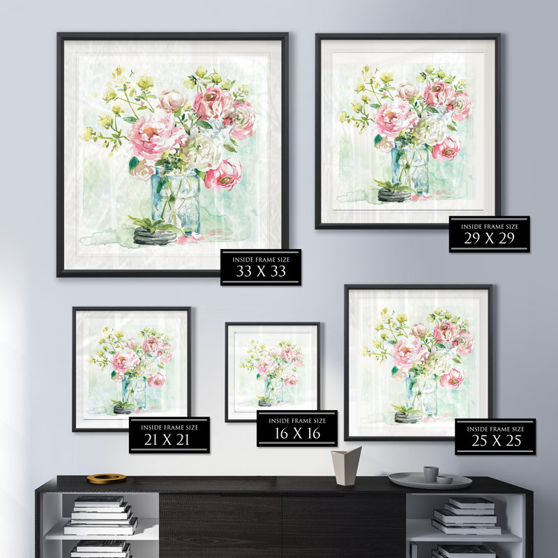 « asbury jardin belle bouquet i », reproduction encadrée, H 22,5 po x l 22,5 po x P 1,5 po