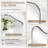 Modern Dual Concave Scalloped Rectangle Bathroom Vanity Mirror | Stainless Steel Frame-2009131404-2009131406