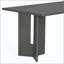 Table de salle à manger en bois de ferme, table de salle à manger rectangulaire avec pieds découpés