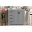 Meuble-lavabo moderne de 36 po avec lavabo en céramique, porte à fermeture en douceur, tablette réglable et 3 tiroirs.-496514239