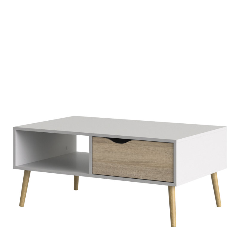 Brennan Four Leg Coffee Table, Grey/Oak