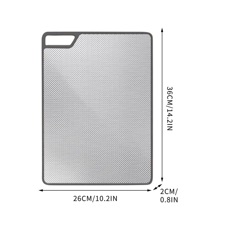 Planche à découper en acier inoxydable pour fruits, B