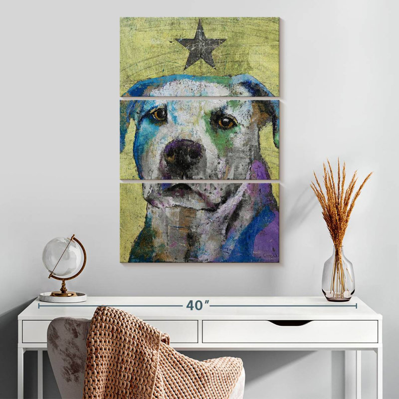 Bull-terrier Brampt, H 32 po x l 20 po