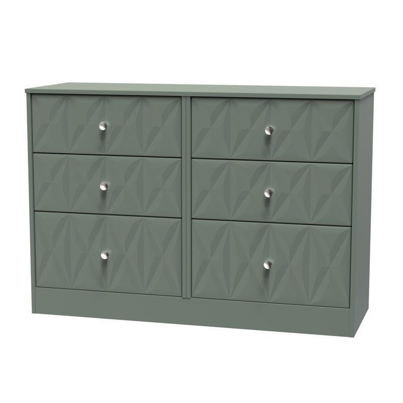 Bohde 115cm W 6 - Drawer Chest of Drawers, Green