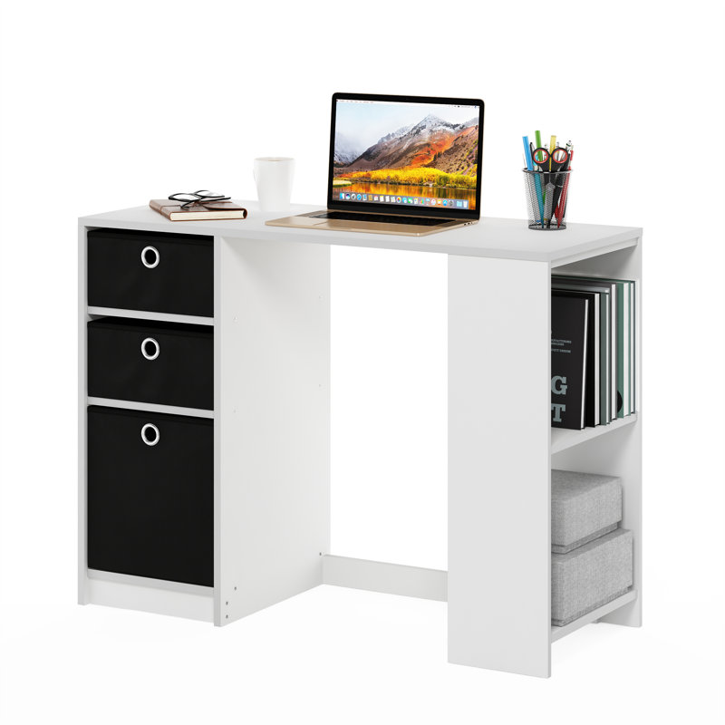 Lansing Computer Desk, White/Black
