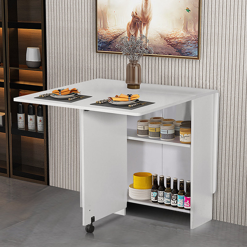 Mullett Extendable Dining Table, White