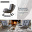Chaise berçante intérieure / extérieure en osier avec coussin