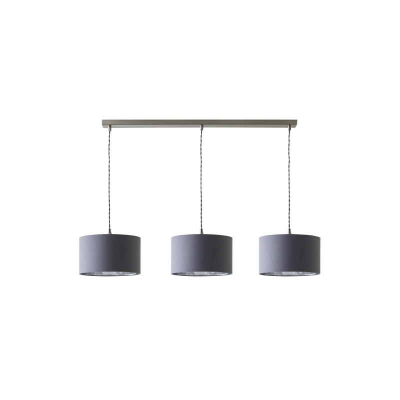 Albeiro 3 - Light Chrome Pendant, Grey