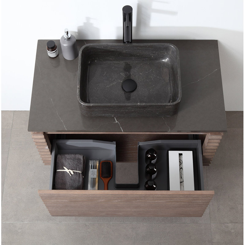 Ensemble de meuble-lavabo simple 36 po Jasmine, Beige