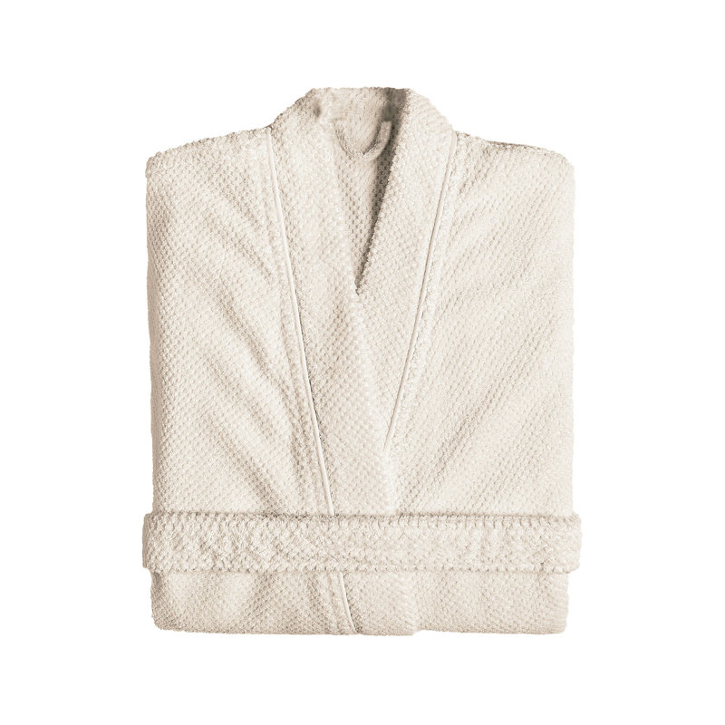 Bee Waffle Bathrobe, XL, Natural