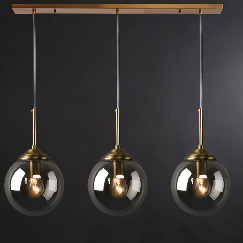 Alaiah 3 - Light Kitchen Island Pendant, Grey, Grey