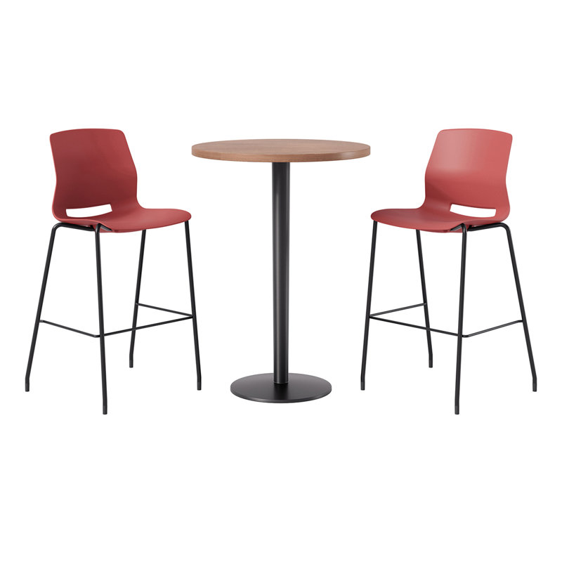 2 - Person Bar Height Dining Set, Red/Black, River Cherry