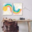 «Rainbow Cloud Daydream Quote Heart Patten Design» par Daphne Polselli - ensemble de 2 impressions-70553977-70553970