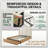Modern Wingback Upholstered Bed with 2 Footboard Drawers, Queen, Beige Linen-1108092537-1108092539