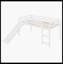Lit mezzanine avec glissade, conception multifonctionnelle, simple (blanc)
