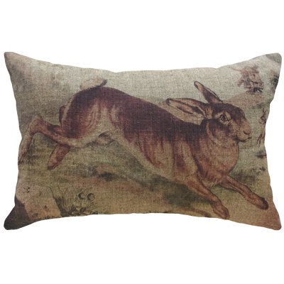  Hare Linen Lumbar Pillow