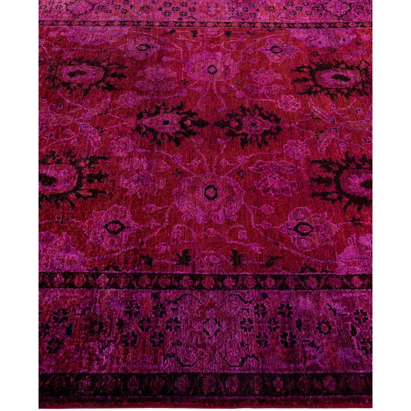 Overdyed One-of-a-Kind 4' 3" x 5' 7" Hand Knotted Area Rug