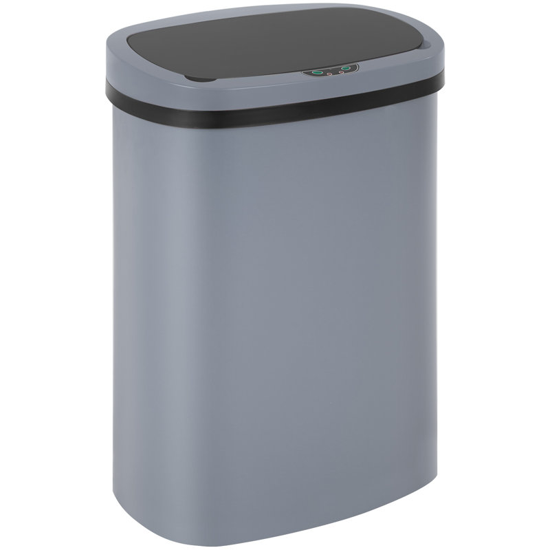 13 gallons Poubelle de cuisine Poubelle de cuisine automatique avec couvercle Capteur de mouvement haute capacité sans contact pour la cuisine Chambre à coucher Bureau Salle de bain Poubelle étanche à l'eau (1)