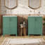 Ensemble de meuble-lavabo 48 po avec lavabo en céramique, meuble Storae autoportant moderne avec poignées, portes à fermeture douce