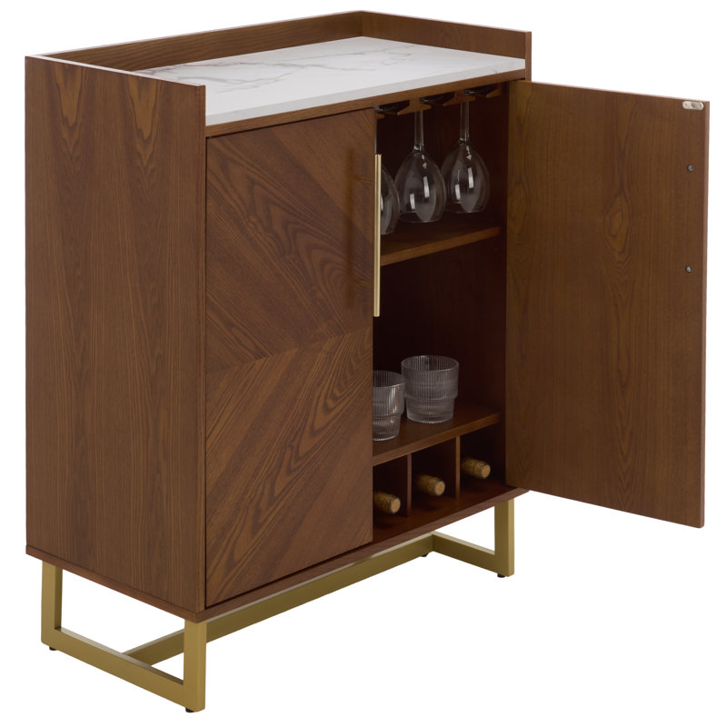 Djimon Bar Cabinet, Walnut