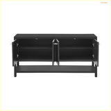 U-Style Functional Entryway Console Table with Ample Storage,Suitable for Study,Entrance and Living Room