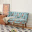 Chaise de canapé à imprimé floral avec capitonnage classique pour le salon, la chambre à coucher et le balcon