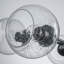 Lustre linéaire moderne à 5 lumières avec abat-jour transparent en verre bullé Spoutnik-379280809