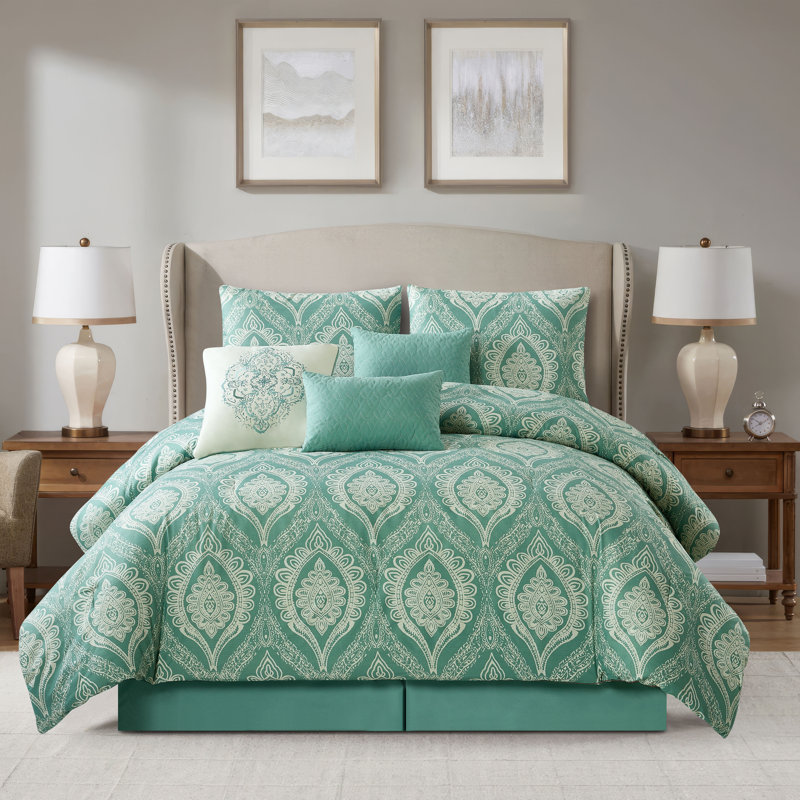 Neriah Bedding, King Comforter + 6 Additional Pieces