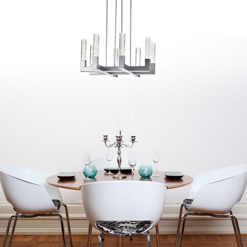 Kalb 8 - Light Glass Dimmable LED Classic / Traditional Chandelier