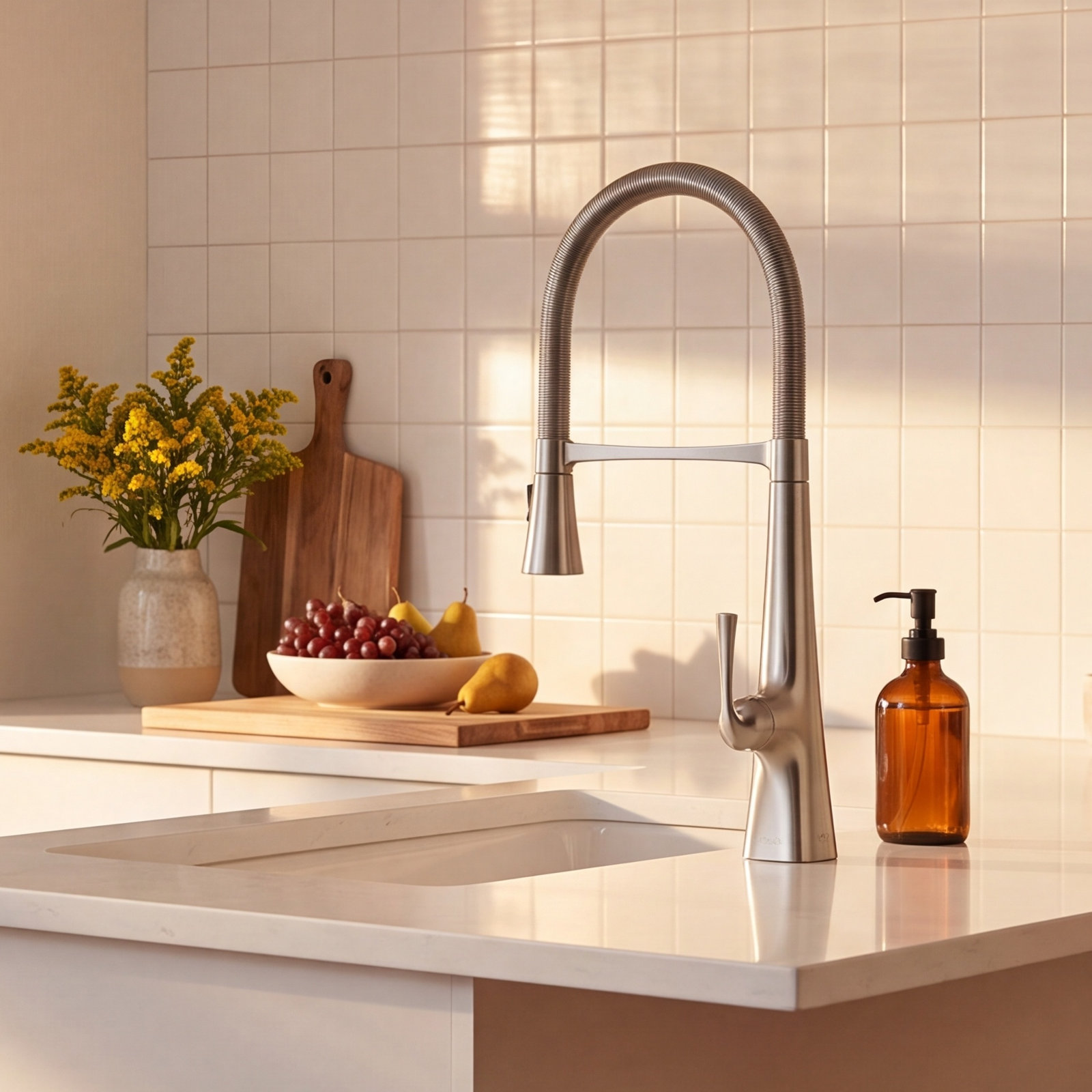 Graze Single Handle Kitchen Faucet with 21-9/16" Spout, Vibrant Stainless