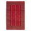 Tapis unique en laine noué à la main 6 pi 9 po x 10 pi 7 po rouge Peshawar Bokhara