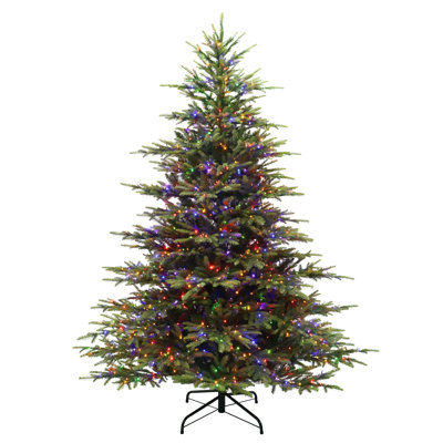 Alpine 7.5' Pre-Lit Pine Christmas Tree