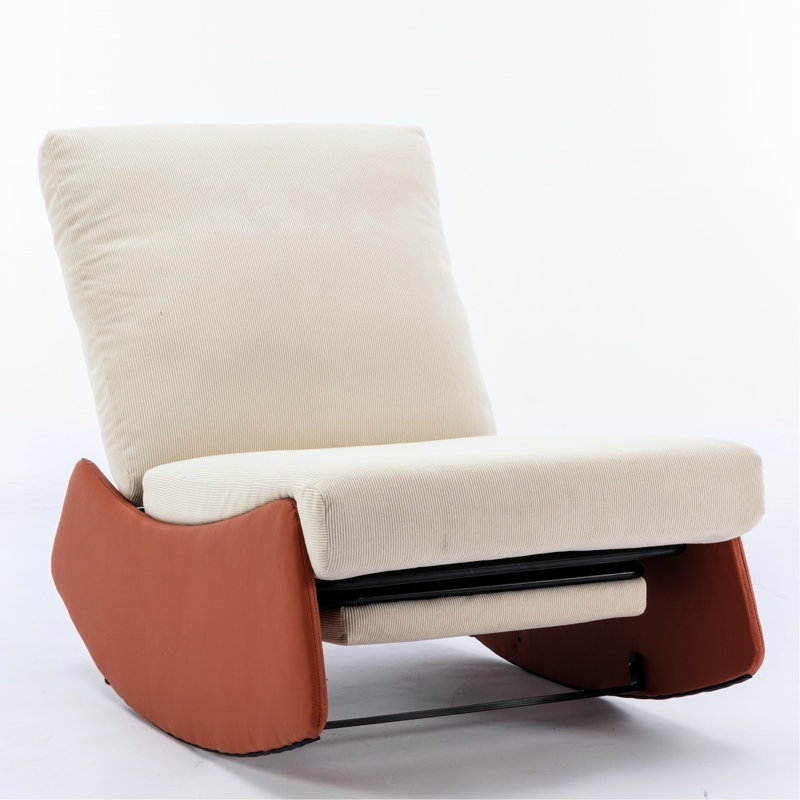 Chaise berçante Modern - couleur orange avec coussin décoratif