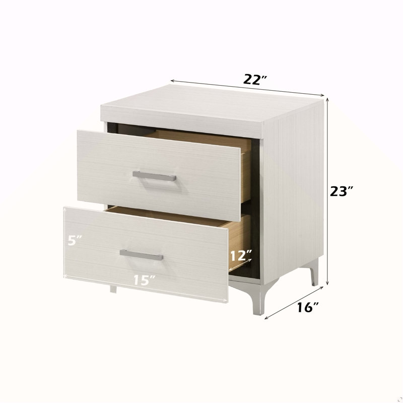 Table de chevet blanche