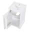 Meuble-lavabo de 20 po avec lavabo, armoire de salle de bain avec porte à fermeture douce, support de rangement et tablette réglable, blanc