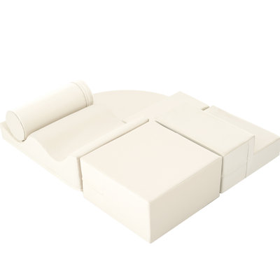 Mousse intérieure grimpante et rampante, 6 en 1 avec plusieurs escaliers, couleur beige, composants de matériaux de haute qualité, matériau, 8,64 lb