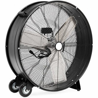 30 po Ventilateur tambour industriel haute vitesse - Ventilateur de plancher en métal robuste avec moteur en cuivre et pales en aluminium, 2 vitesses