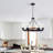 6 - Light Dimmable Wagon Wheel Chandelier