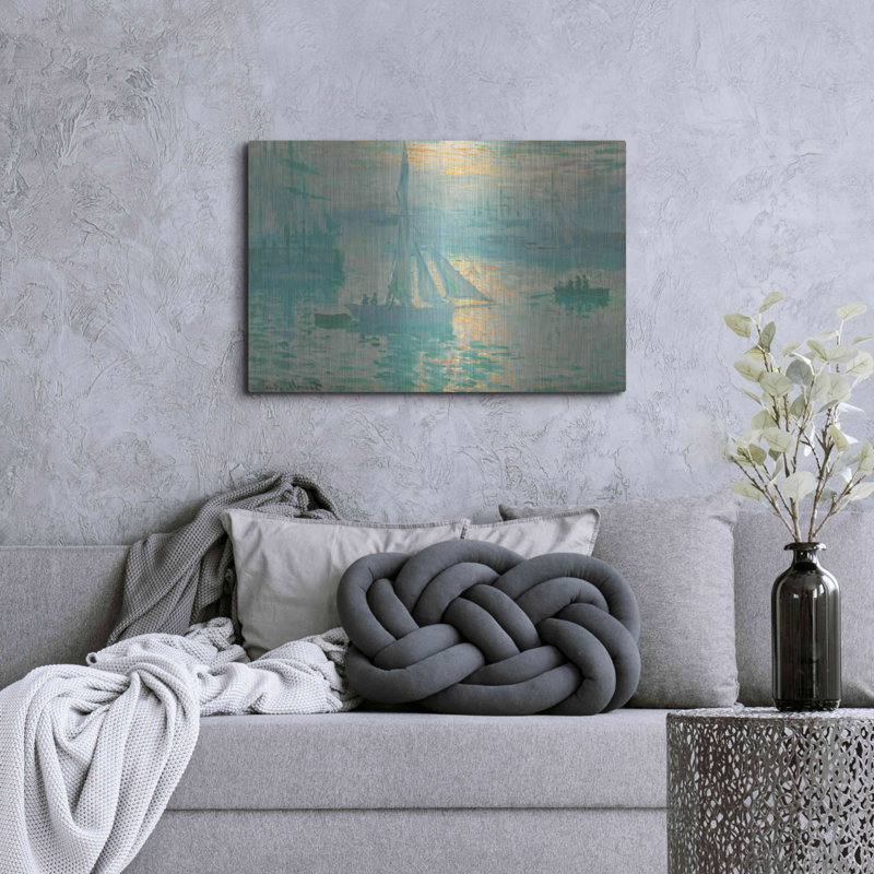 "Lever de soleil" par Claude Monet, H 24 po x l 36 po