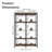 Madesa Wardrobe Clothes Storage Rack with 10 Open Shelves 47"L Multiuse Modular Cabinet for Bedroom Organization - Black/Brown-957144117