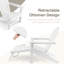 Chaise Adirondack en plastique / résine avec repose-pieds Baughn-541925574