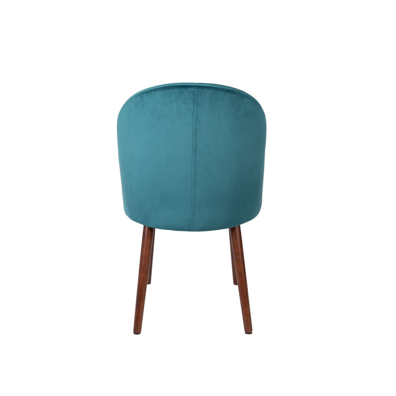 20'' H Velvet Upholstered Side Chair, Blue
