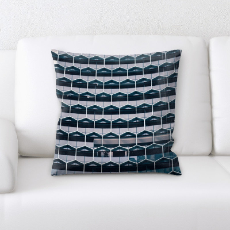 Geometric Microsuede Throw Pillow