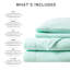 Ensemble de 4 très grands draps - 100% molleton, literie douillette et moelleuse, boulochage, avec drap plat, 2 taies d'oreiller ajustées, convient aux matelas de 16 po, lavable à la machine, surface de rembourrage confortable, contient, lavable