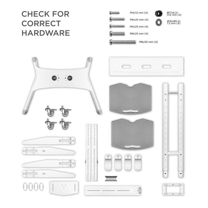 ONKRON Single Screen Floor Stand Mount