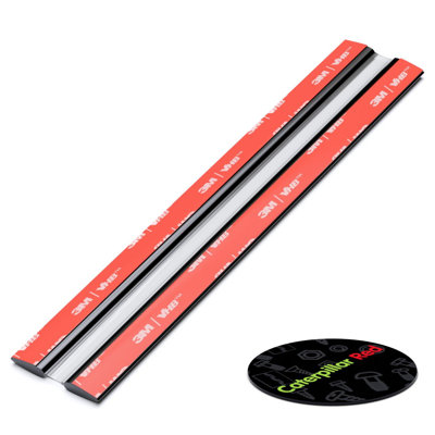 4x 200 mm Black Acrylic Flexible Hinges, Self-Adhesive, No Glue Required