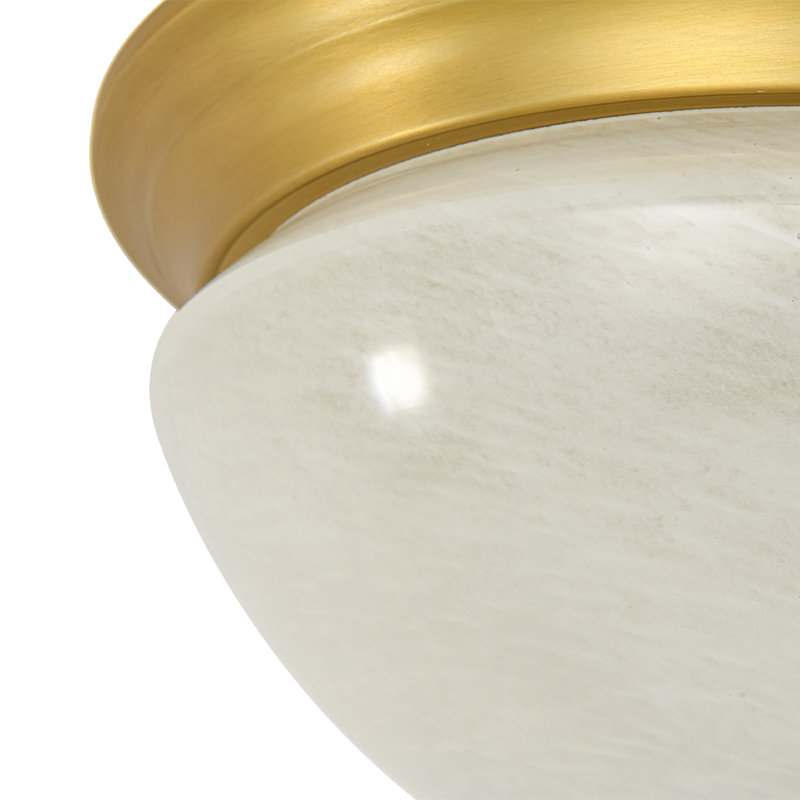 Plafonnier encastré en verre 3 lumières